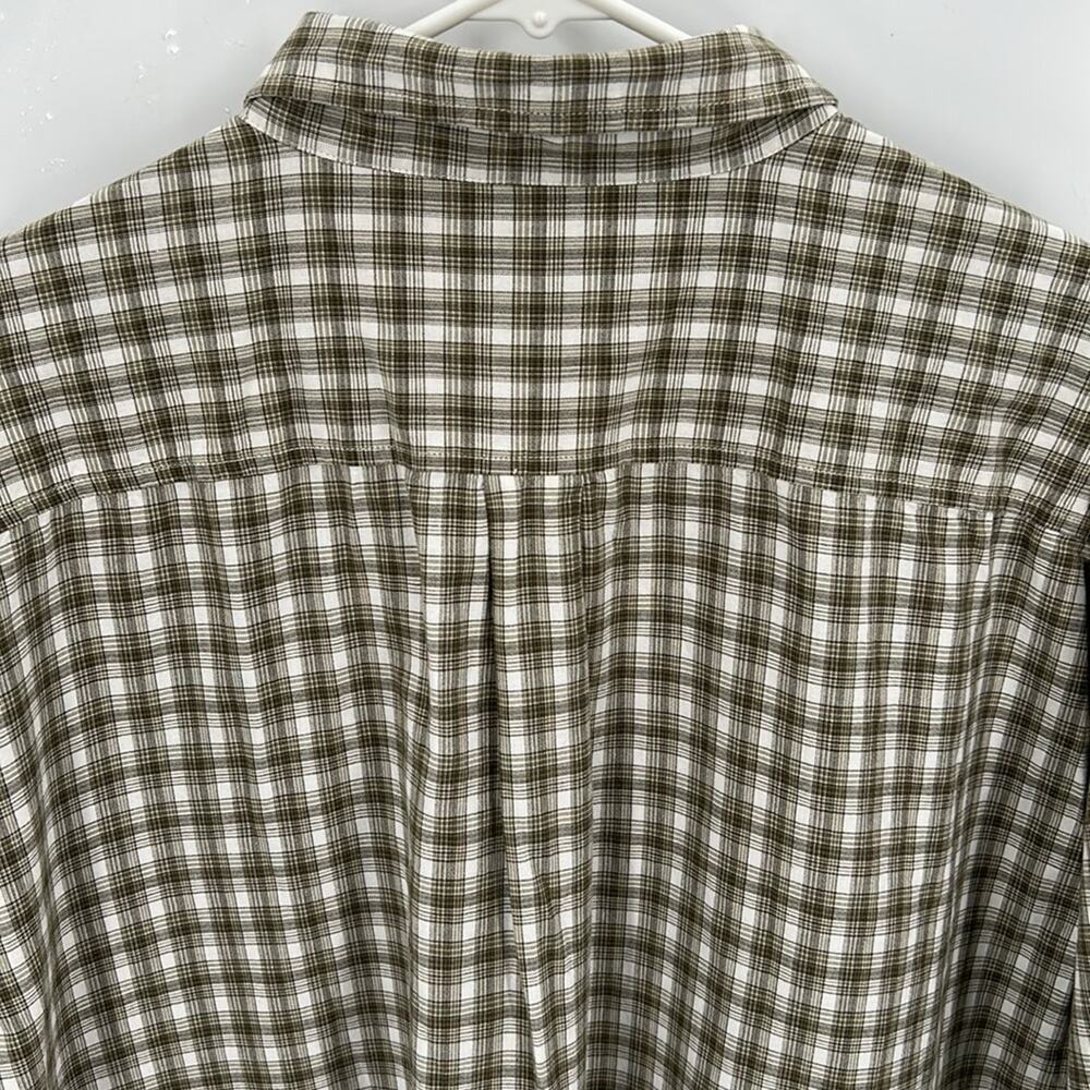 Old Navy Men's Casual Green & White Plaid Short Sleeve Button Shirt size XXL - Picture 8 of 11